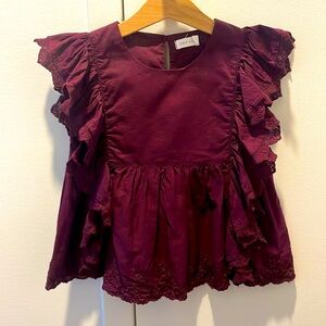 Jamie Kay nostalgic lace blouse - burgundy